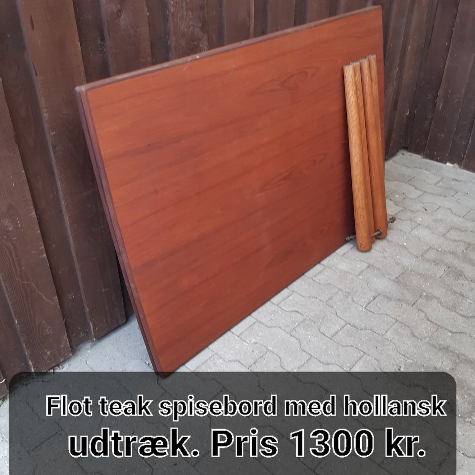 Spisebord m/stole Teak-træ 