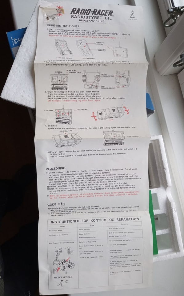 Fjernstyret bil, Radio - Styret V W