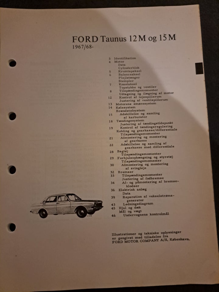 Ford Taunus 12 M og 15 M, Ivar, emne: