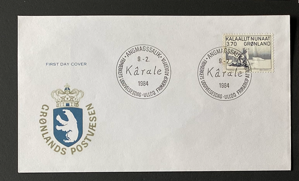 Grønland, stemplet, FDC kuvert