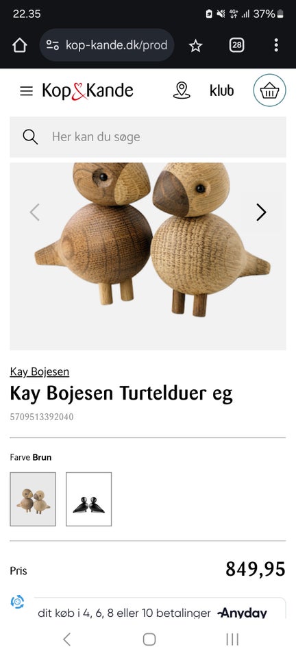 Turtelduer, Kay Bojesen