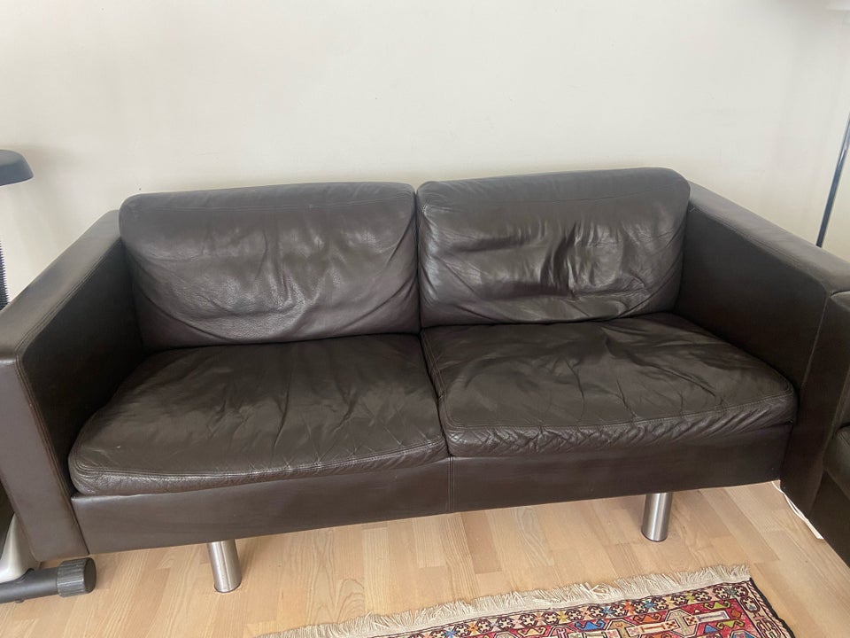 Sofa, læder, 2 pers.