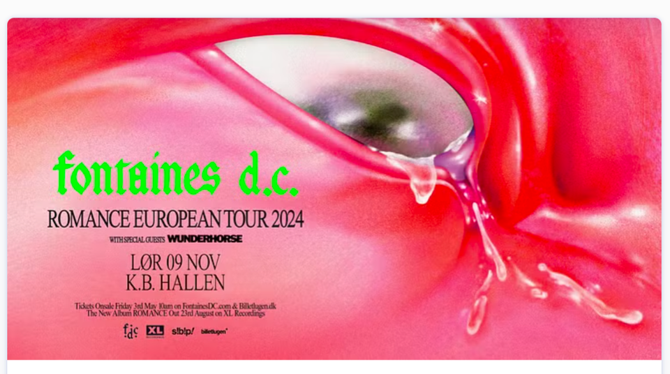 Concert Ticket - Fontaines DC