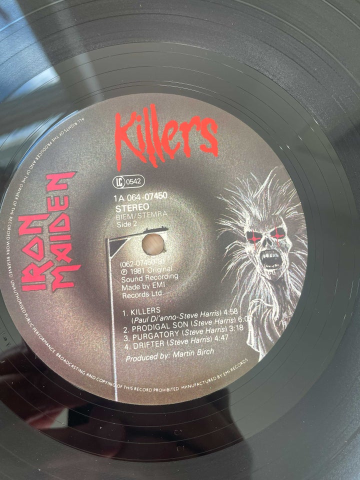 LP, Iron Maiden, Killers