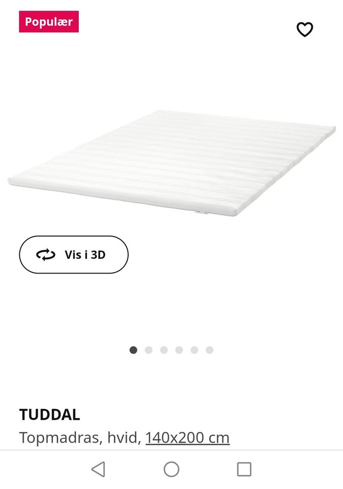 Topmadras, Ikea, b: 140 l: 200 h: 5