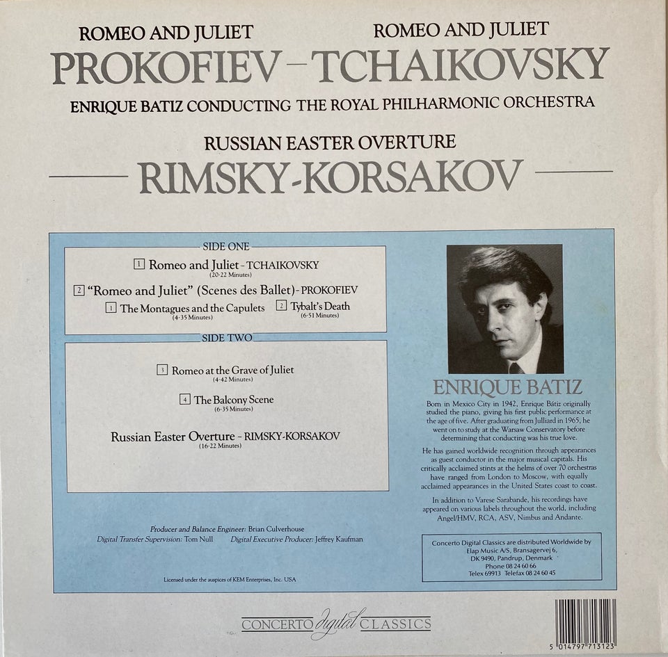 LP, Prokofiev, Tchaikovsky oa.