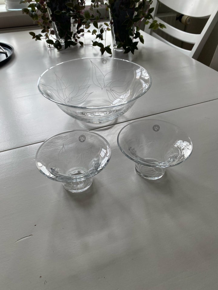 Glas Lysestager og glas skål
