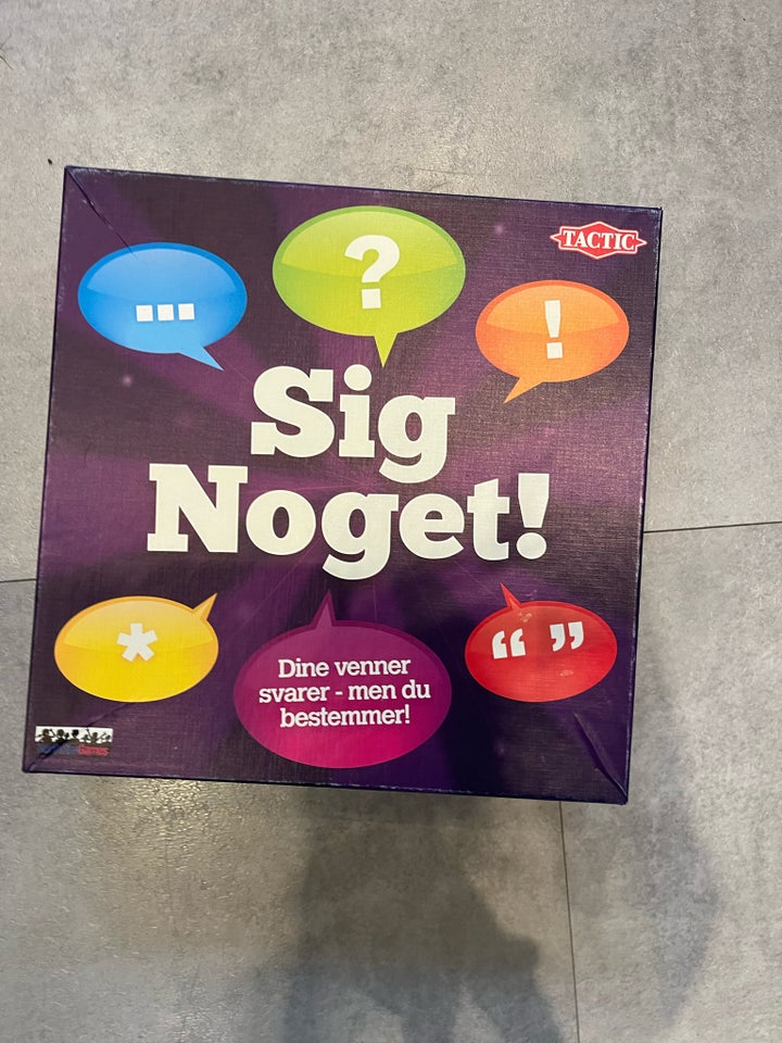 Sig noget , Spil for unge og voksne