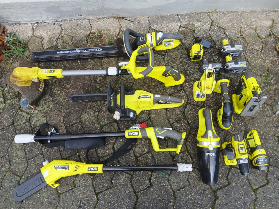 Blandet Ryobi 18v haveredskaber,