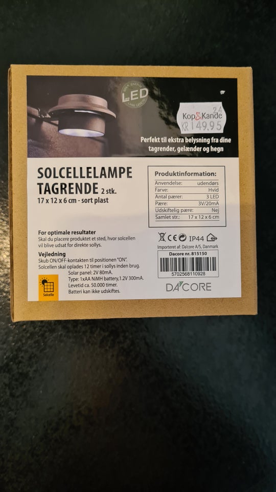 Solcellelampe