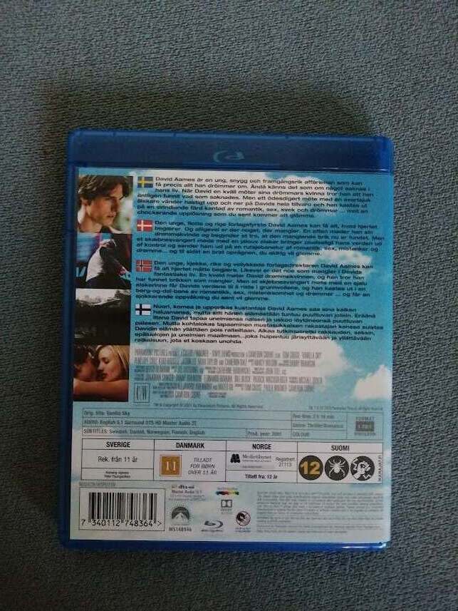 Vanilla Sky, Blu-ray, thriller