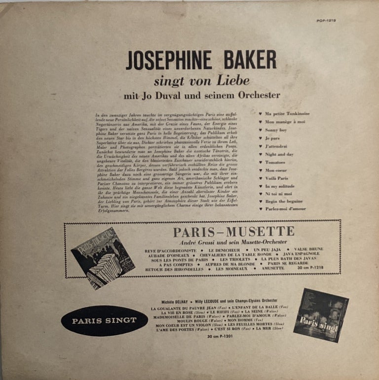 LP, Josephine Baker, Singt von