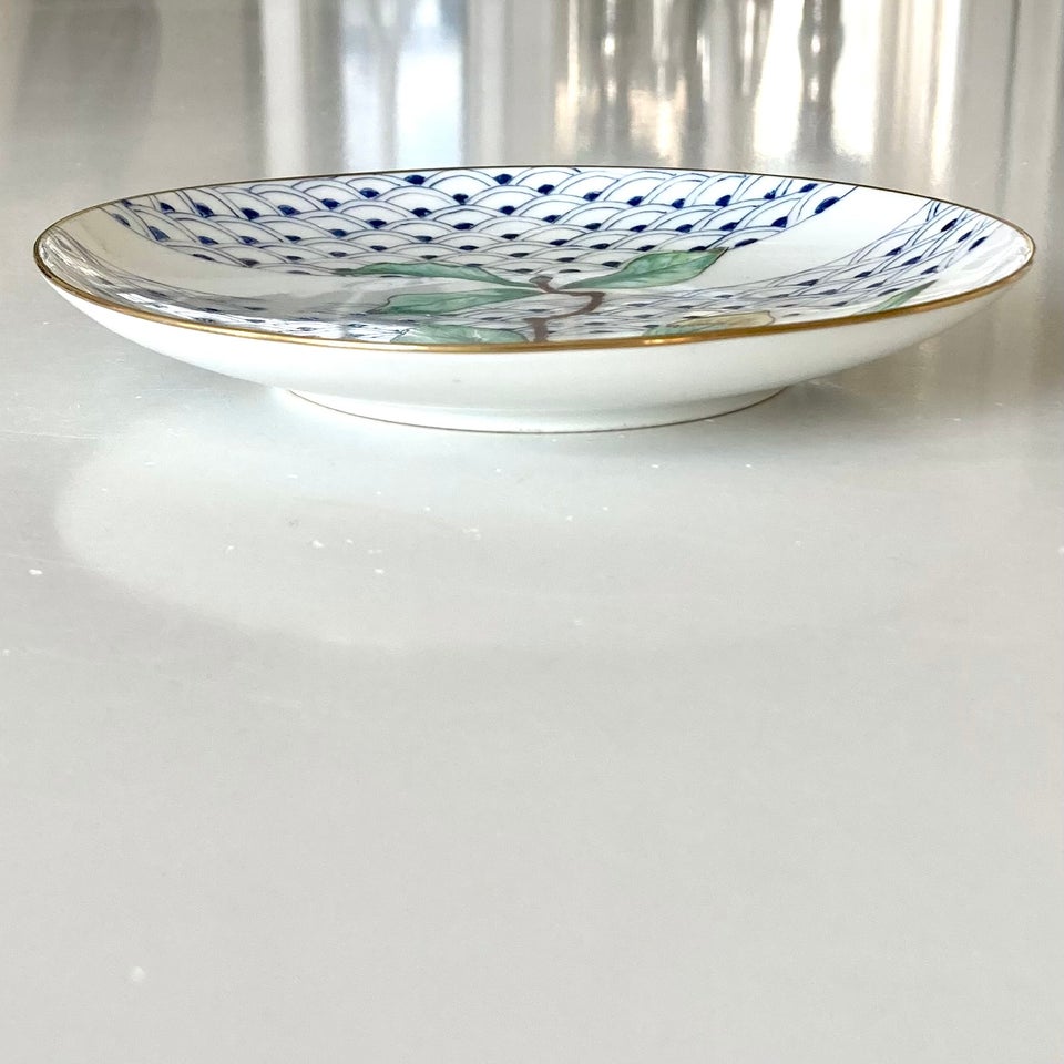 Porcelæn Lille håndmalet platte /