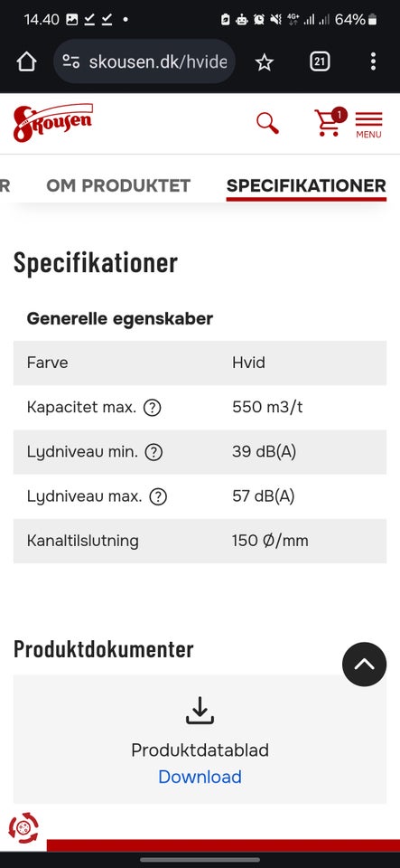 Emhætte Thermex SUPER SILENT GT