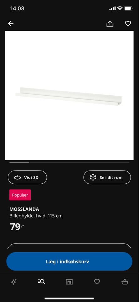 Fotohylde Ikea Mosslanda