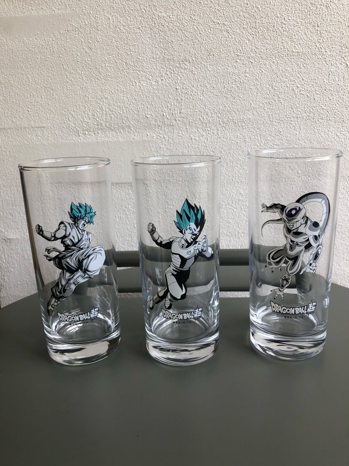 3 glas med Dragon Ball Dragon Ball