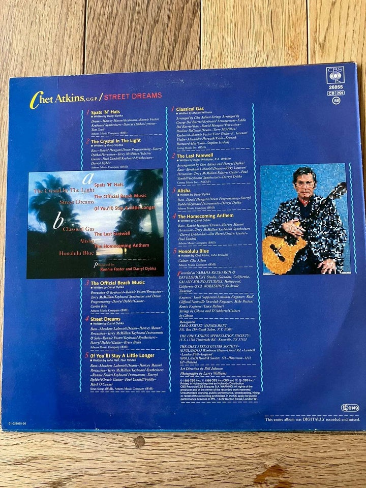 LP, Chet Atkins, Street Dreams