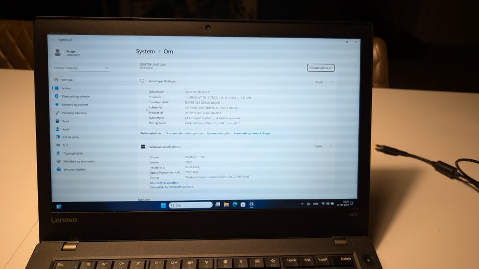 Lenovo T470, i5-7300U 2.6Ghz GHz,