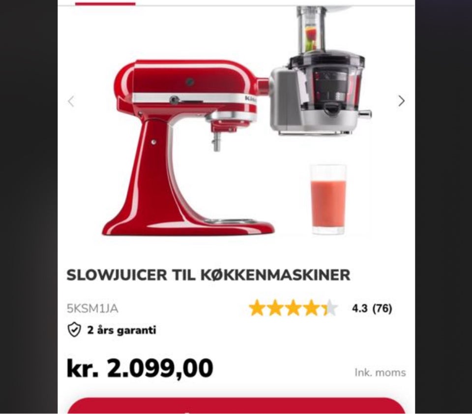 Slow juicer , Kitchen aid