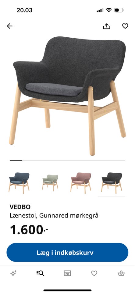 Lænestol stof Ikea Vedbo