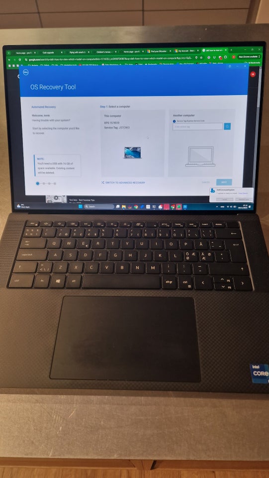 Dell XPS 15 9510 m. 4k touch skærm,