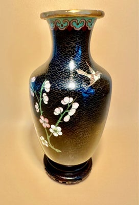 CLOISONNE vase Messing emalje