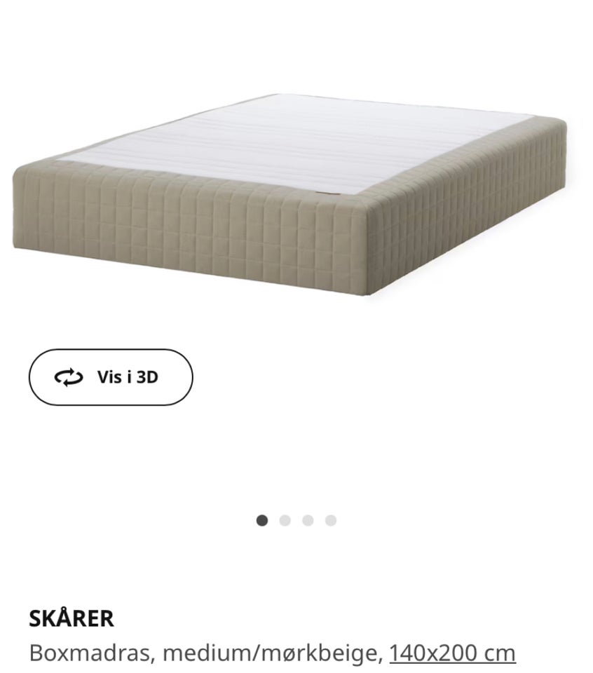 Boxmadras, Ikea, b: 140 l: 200