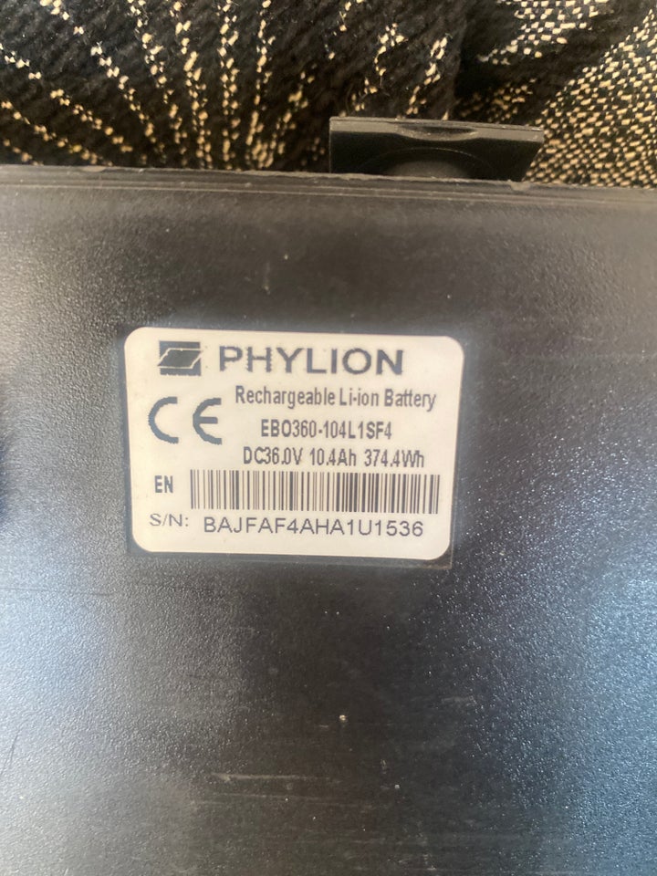 Elcykel-udstyr Phylion Batteri