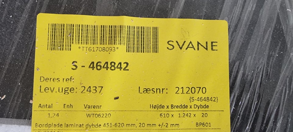 Bordplade, Svane laminat