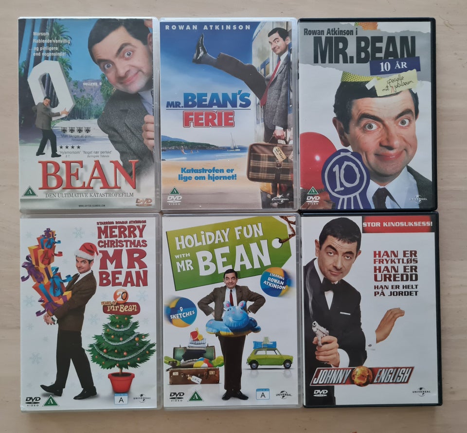 6 stk Mr Bean / Rowan Atkinson film,