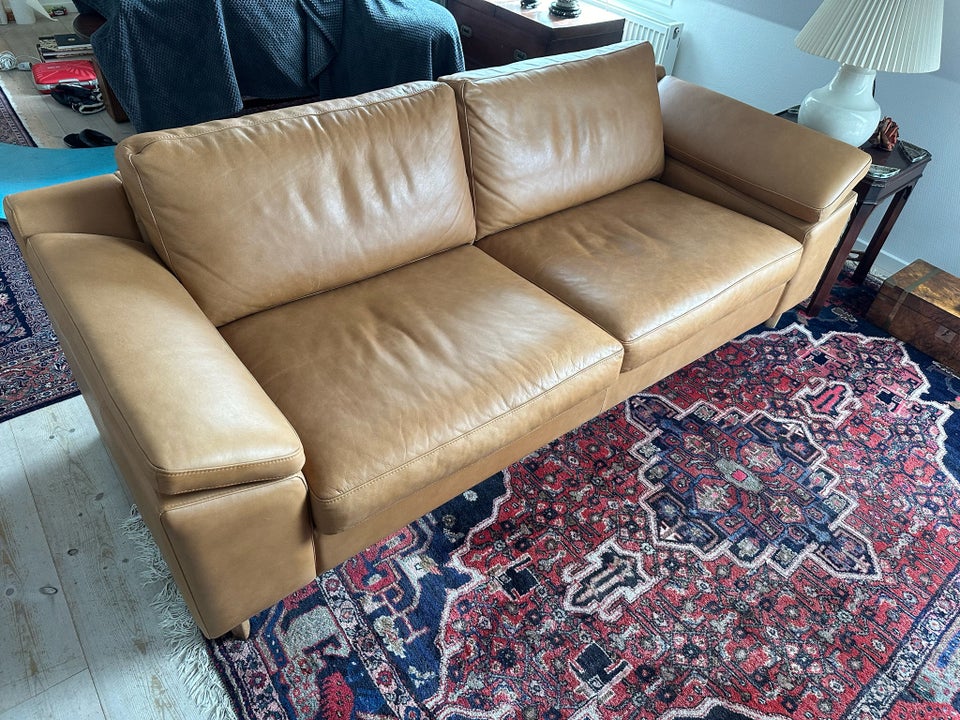 Sofa, læder, 3 pers.