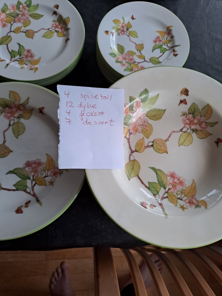 Porcelæn, Spise og kaffestel, Mads