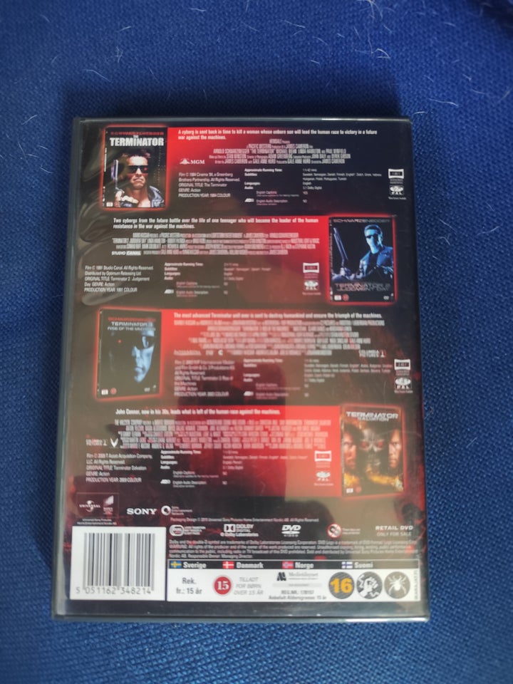 Terminator quadrilogy, DVD,