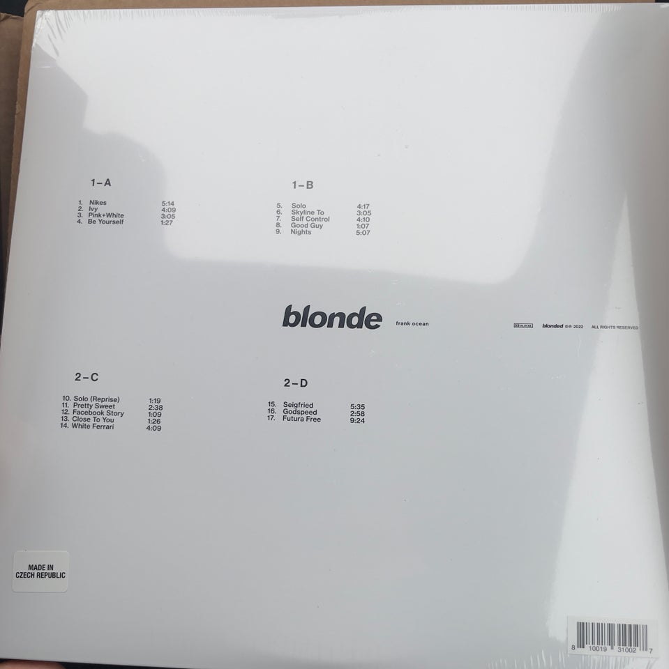 LP, Frank Ocean, Blonde