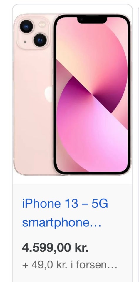 iPhone 13, 128 GB, pink