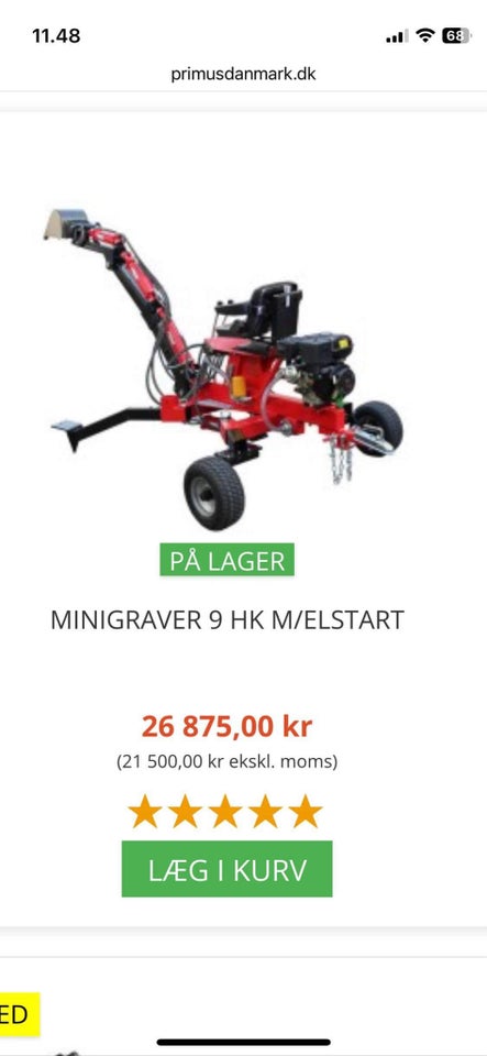 Minigraver, Primus Danmark