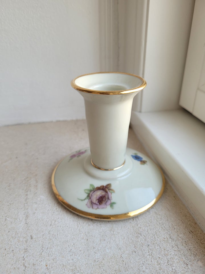 Porcelæn Lysestage KPM Roser 