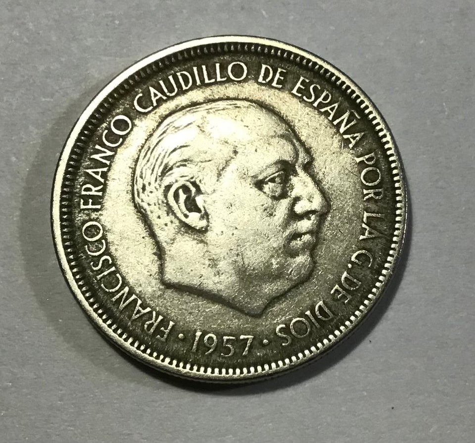 Vesteuropa, mønter, 5 pesetas