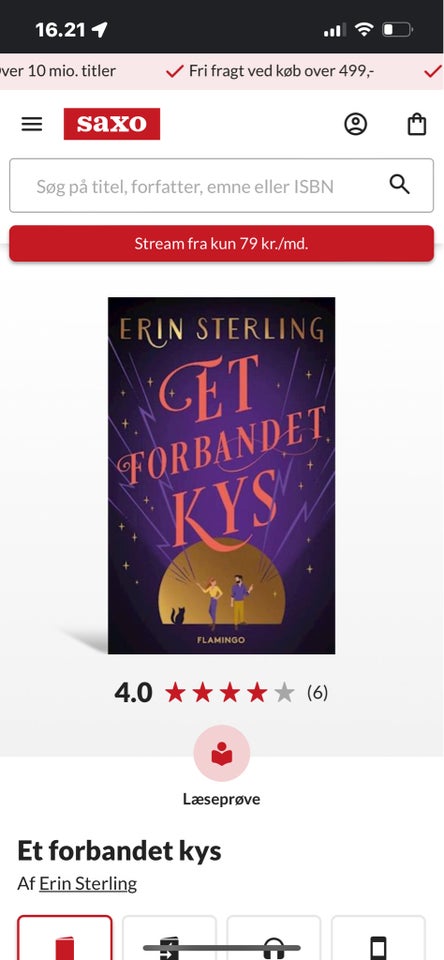 Et forbandet Kys , Erin Sterling ,