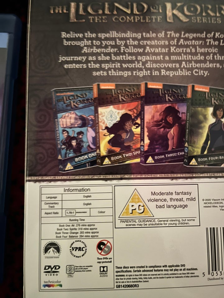 Avatar + The Legend of Korra, DVD,