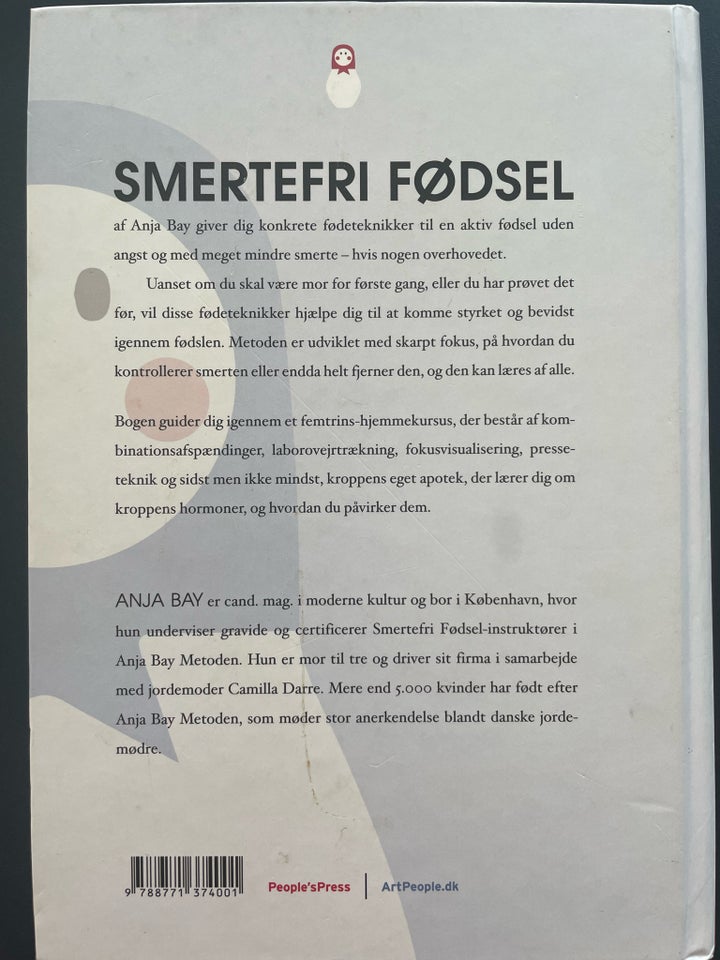 Smertefri fødsel, Anja Bay, emne: