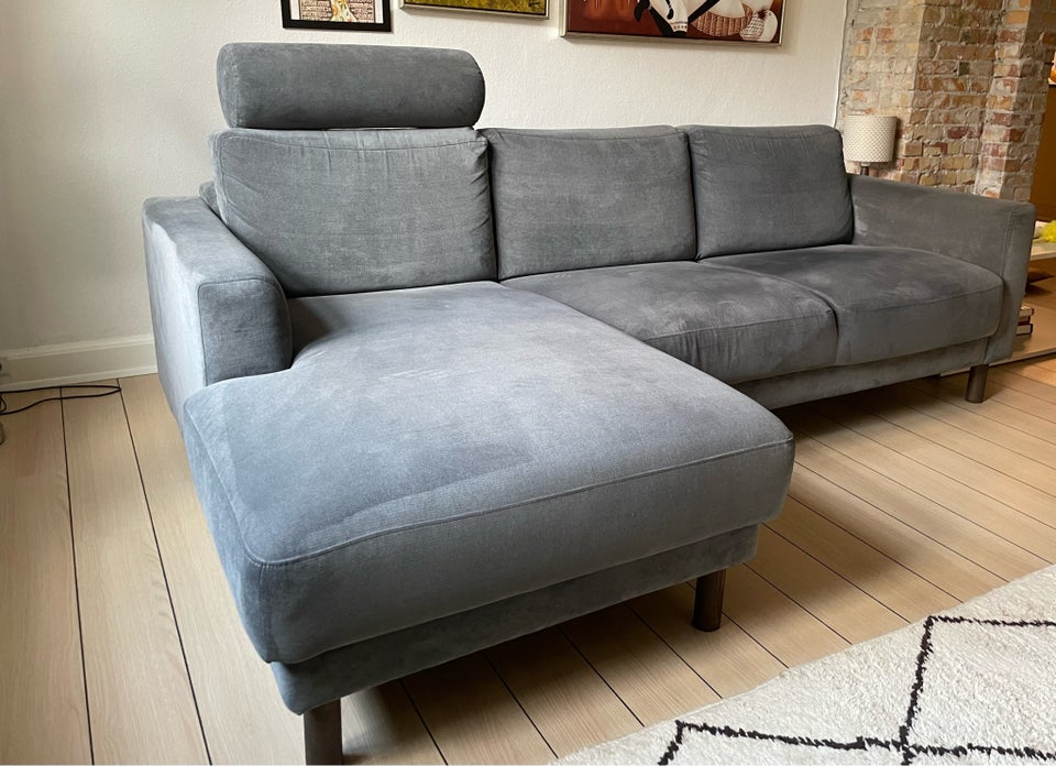 Sofa, velour, 3 pers.