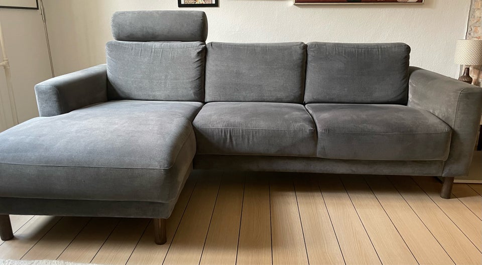 Sofa, velour, 3 pers.