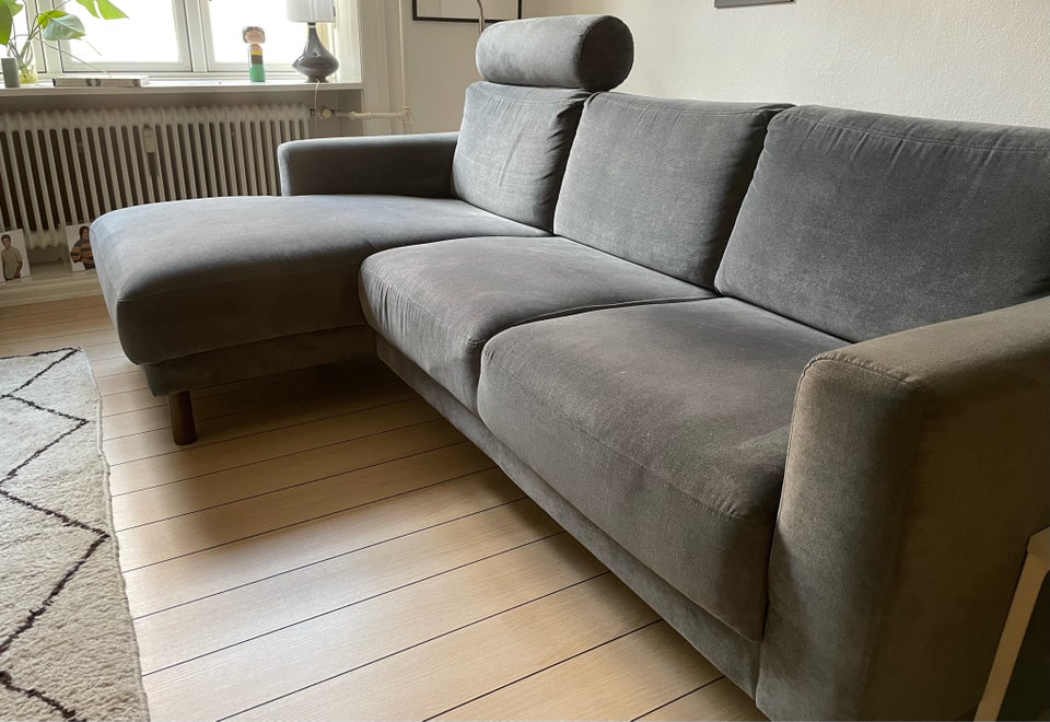 Sofa, velour, 3 pers.