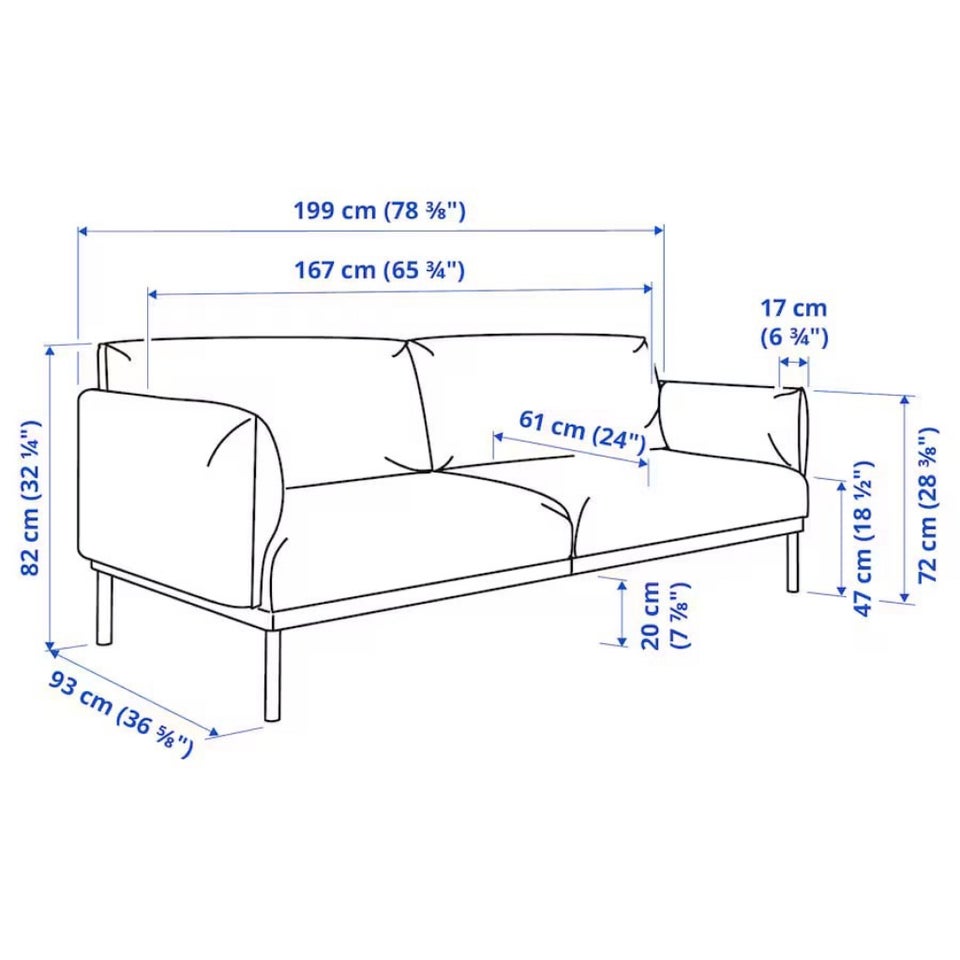 Sofa, 2 pers. , Äpplaryd IKEA