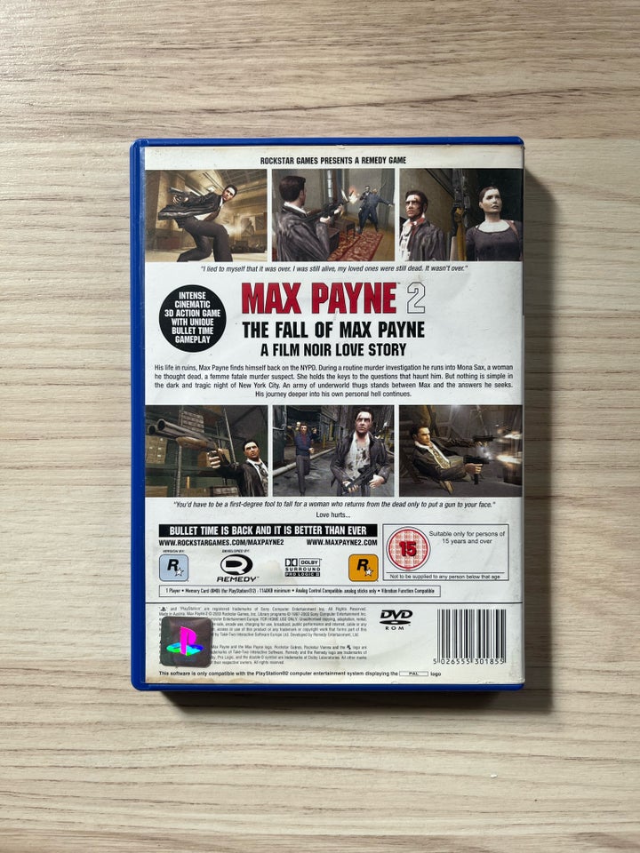 Max Payne 2 The Fall Of Max Payne PS2