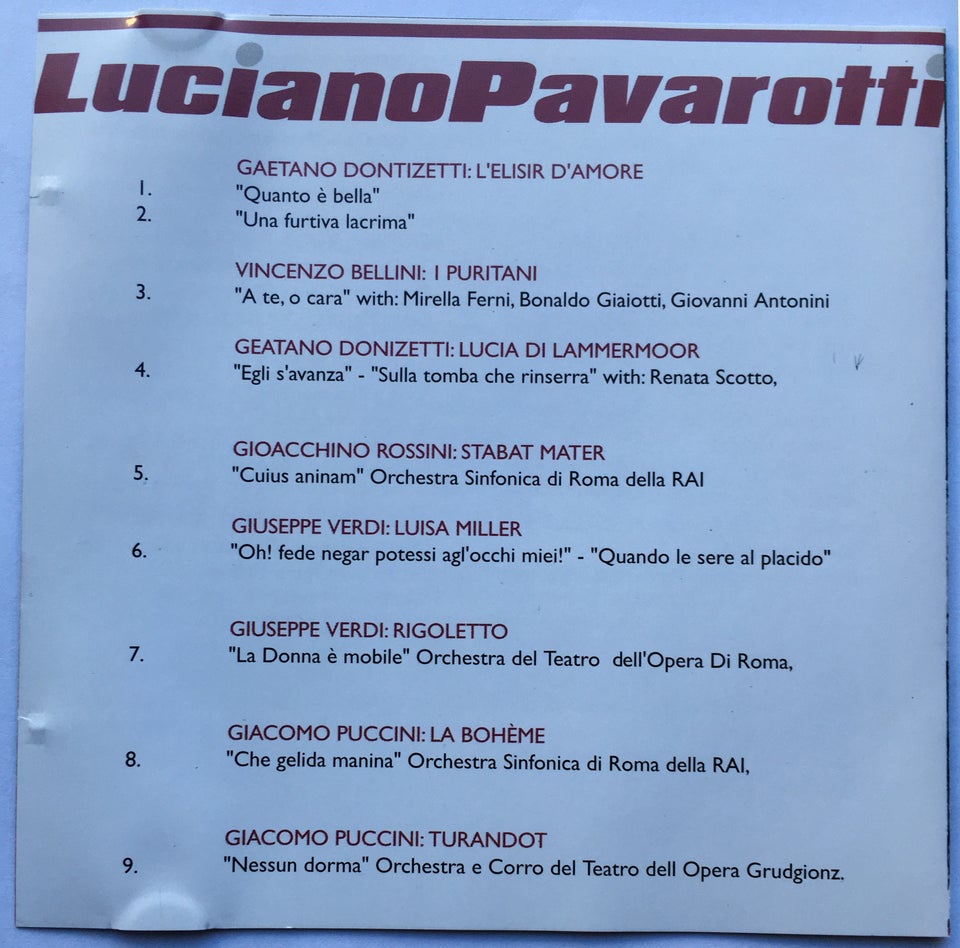 Luciano Pavarott: Classic Tenor