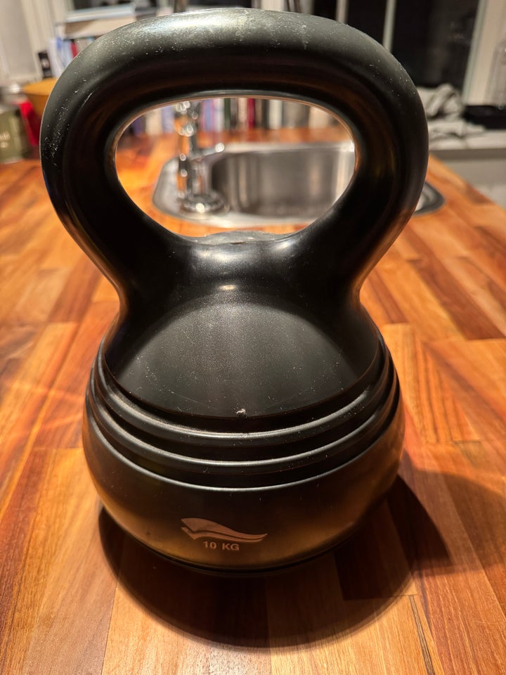 Kettlebell 10 kg sort Plast Få