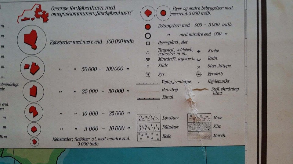 Skolekort Danmark b: 160 h: 130