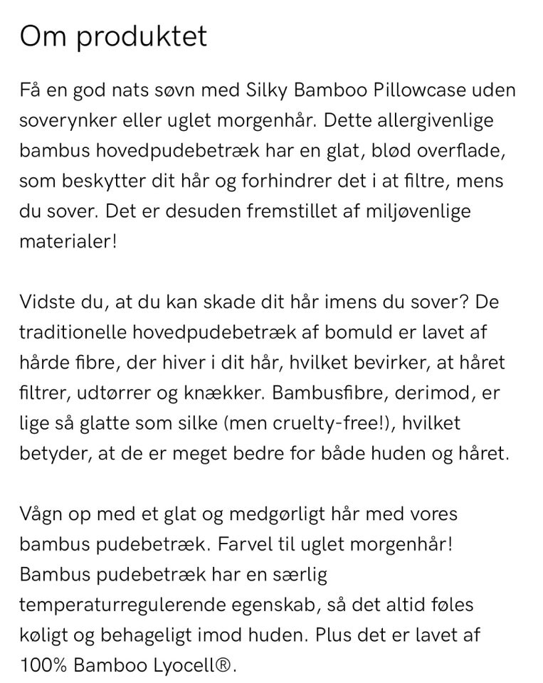 Bambus pudebetræk, Hair Lust